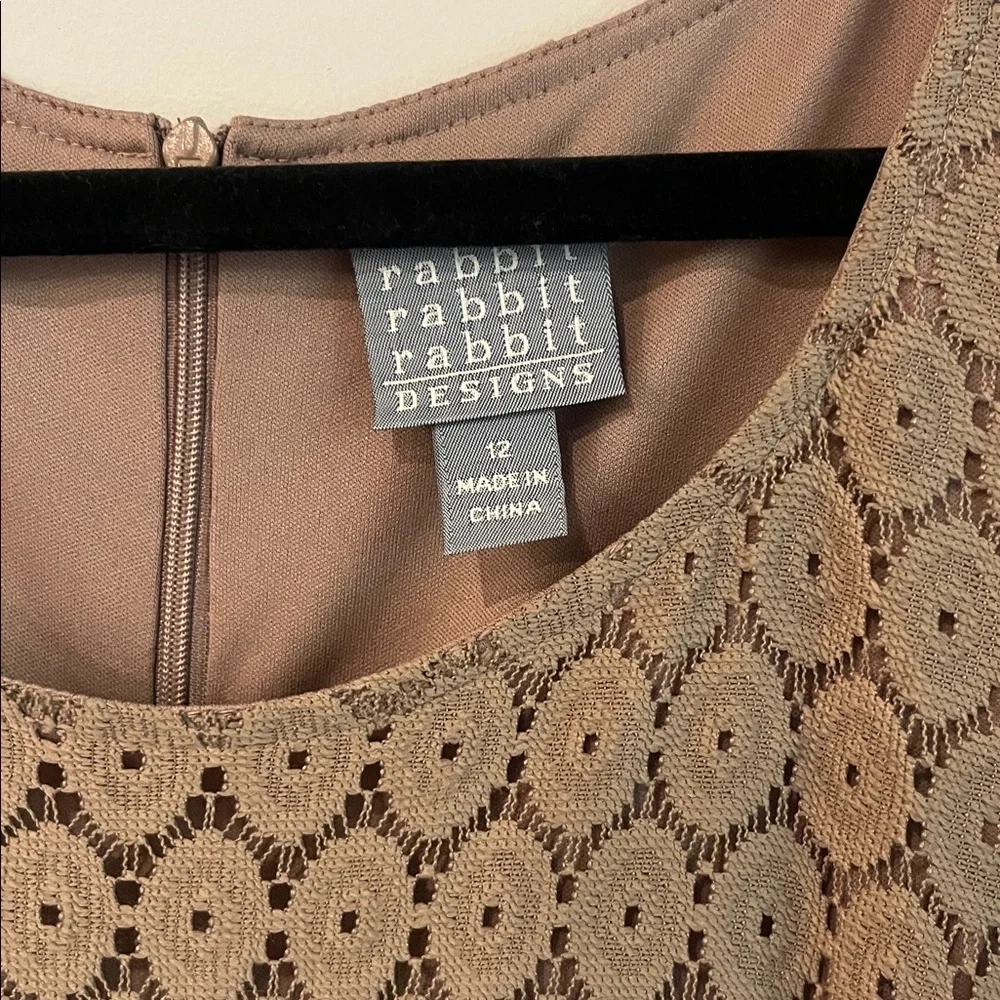 Rabbit Rabbit Rabbit Beige Lace Overlay Dress - Picture 2 of 8